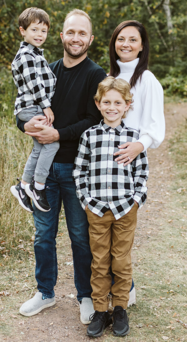 Josh Bellamy with his family